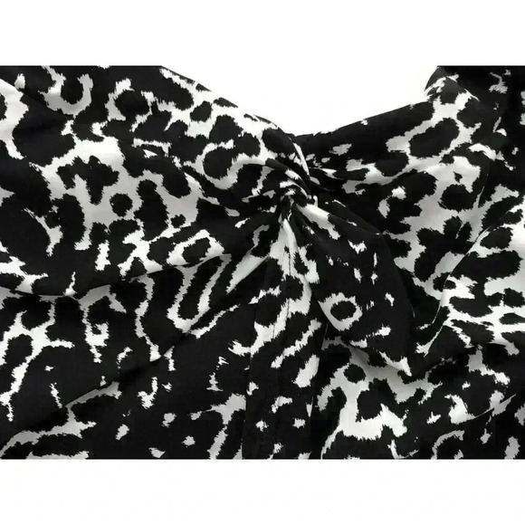 Lands' End tankini top size 10 adjustable straps built in bra animal print black - Picture 5 of 11